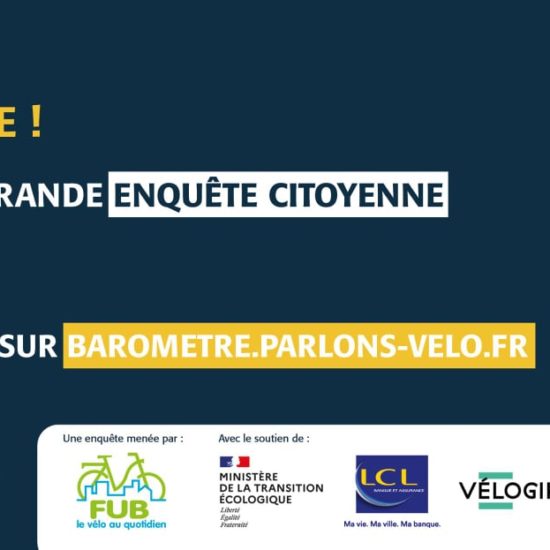 votre avis compte ! participez à la plus grande enquête citoyenne sur le vélo. Jusqu'au 30 novembre, sur barometre.parlons-velo.fr